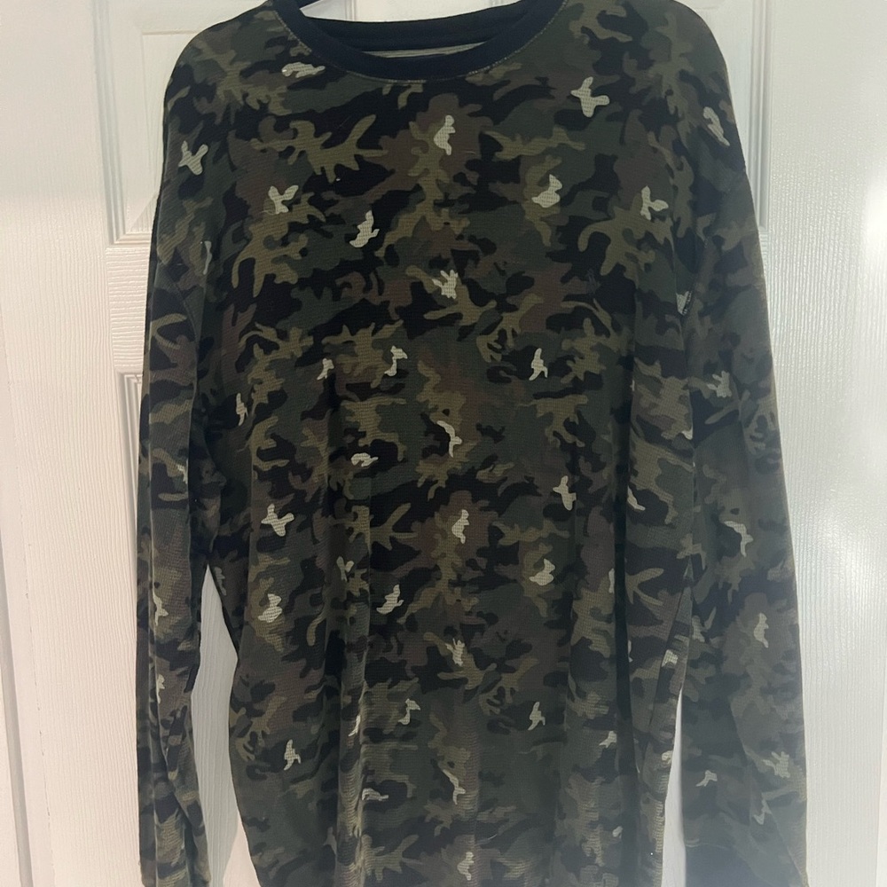 Polo Ralph Lauren Green Camouflage Long Sleeve Shirt Men’s XXL